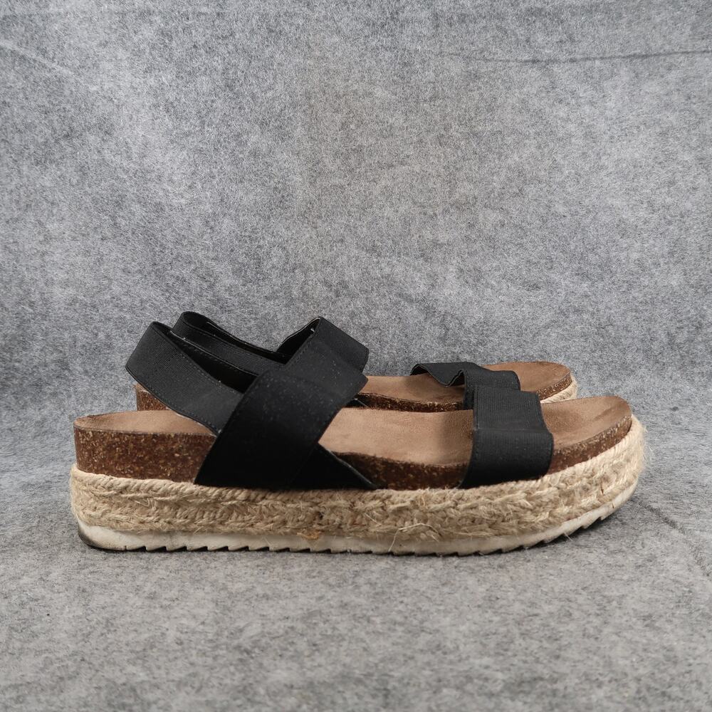 Madden Girl Shoes Womens 9 Sandals Elastic Strap Slingback Platform Espadrilles